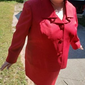 Crimson Le Suit skirt suit